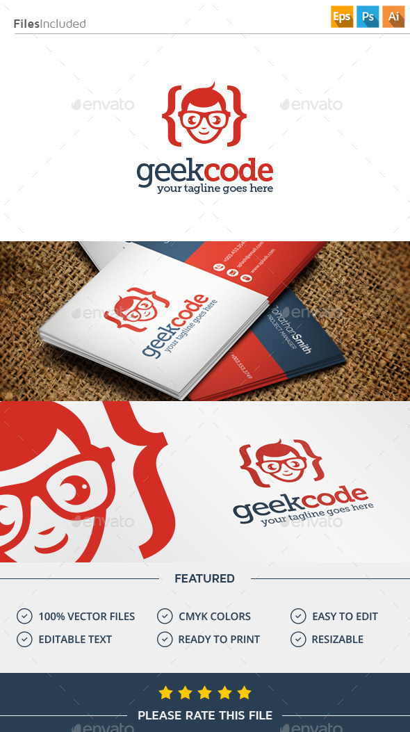 GraphicRiver Geek Code Logo 11387177 GraphicRiver Geek Code Logo 11387177