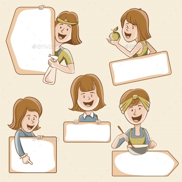 GraphicRiver Female Characters 11387263 GraphicRiver Female Characters 11387263