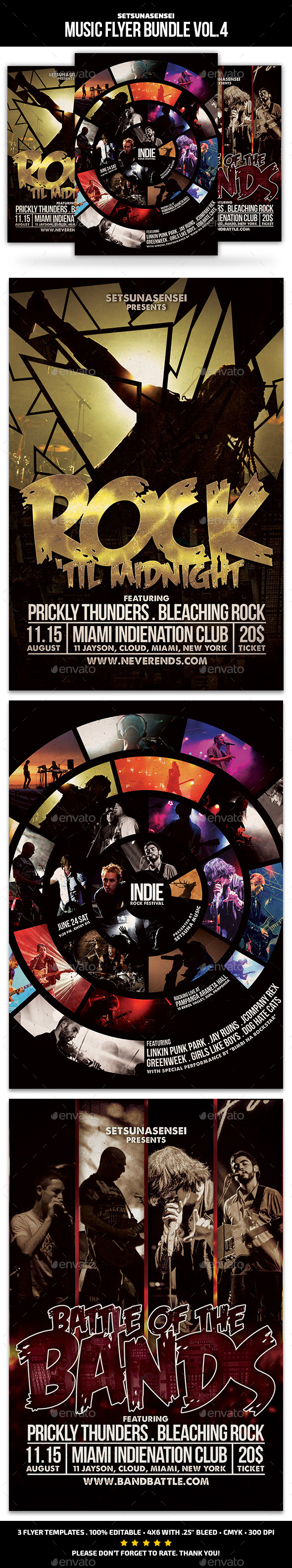 GraphicRiver Music Flyer Bundle Vol 4 11388061 GraphicRiver Music Flyer Bundle Vol 4 11388061