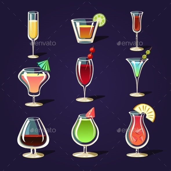 GraphicRiver Alcohol Coctails and Other Drinks 11388290 GraphicRiver Alcohol Coctails and Other Drinks 11388290