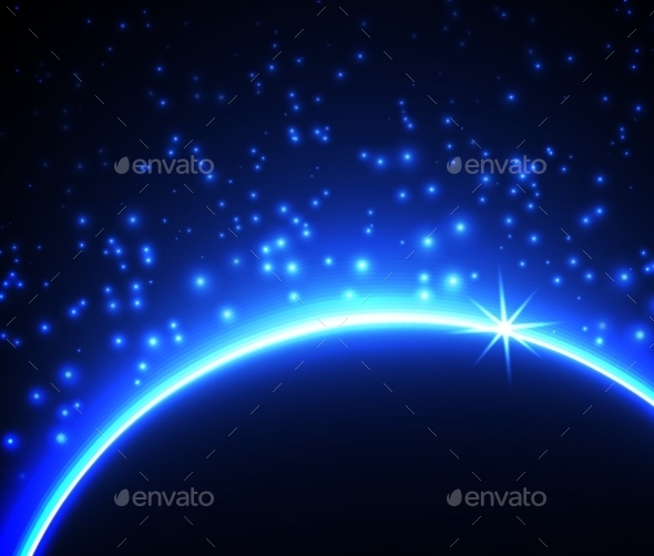 GraphicRiver Space Planet In The Rays Of Light 11388740 GraphicRiver Space Planet In The Rays Of Light 11388740