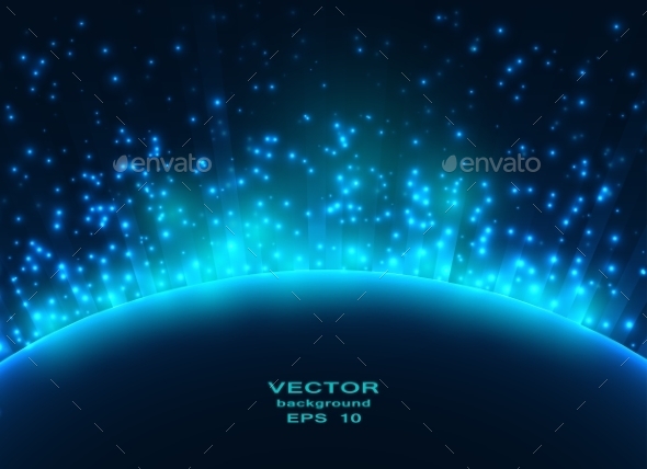 GraphicRiver Space Planet In The Rays Of Light 11388886 GraphicRiver Space Planet In The Rays Of Light 11388886