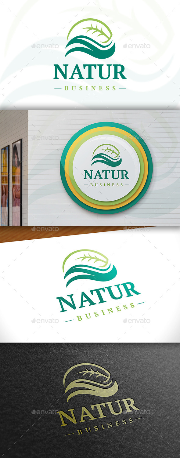GraphicRiver Nature Wave Logo 11388992 GraphicRiver Nature Wave Logo 11388992