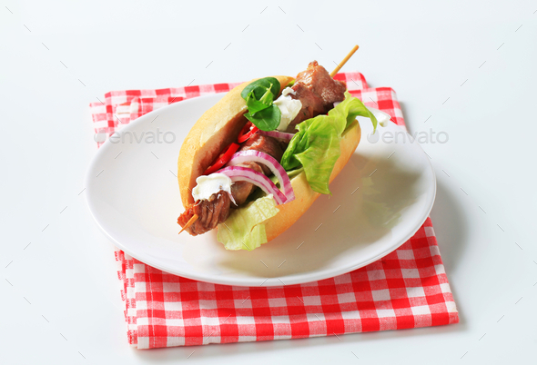 Pork kebab sandwich (Misc) Photo Download