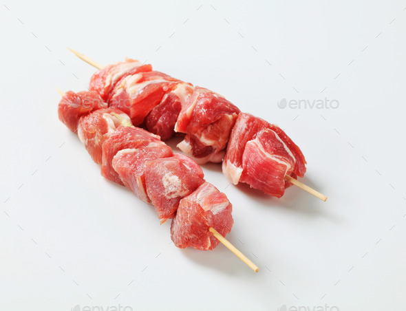 Raw pork souvlaki (Misc) Photo Download