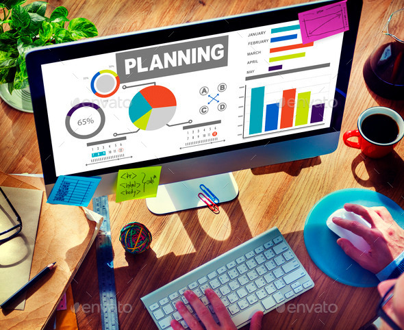 Planning Ideas Data Goals Office Online Working Concept