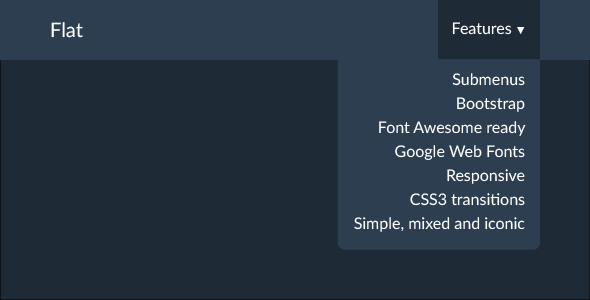Flat - Responsive Bootstrap Navbar