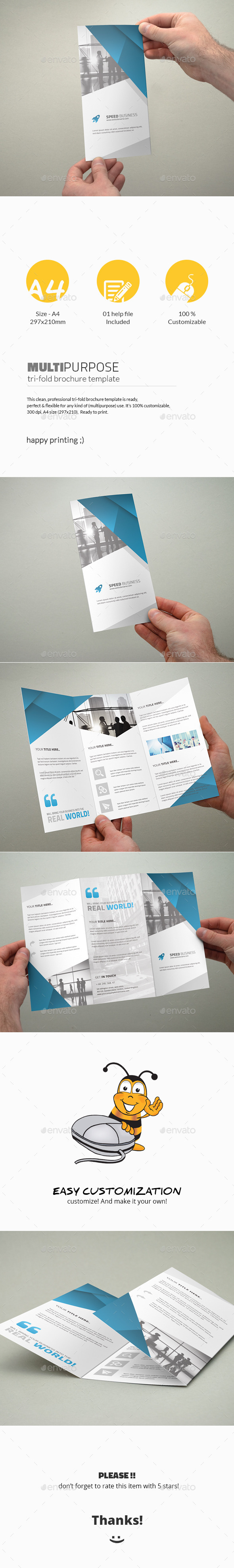 GraphicRiver Tri-Fold Brochure Multipurpose 11390783 GraphicRiver Tri-Fold Brochure Multipurpose 11390783