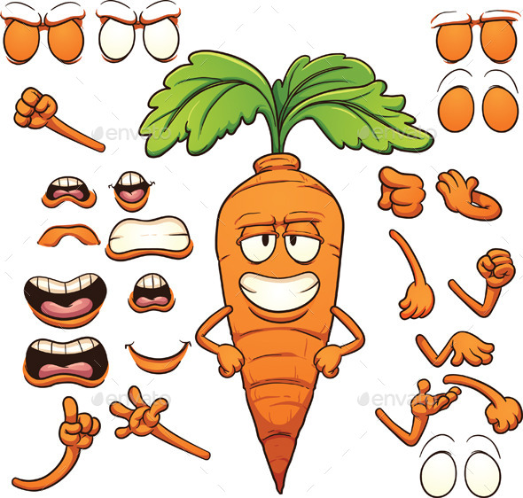 GraphicRiver Cartoon Carrot 11391283 GraphicRiver Cartoon Carrot 11391283