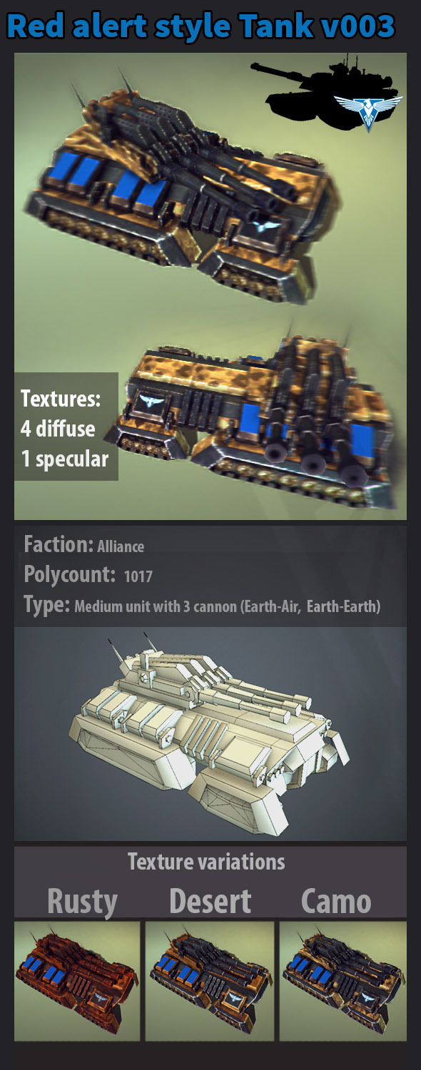 3DOcean Red alert alliance style tank v003 11391627 3DOcean Red alert alliance style tank v003 11391627