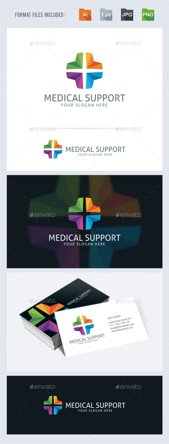 GraphicRiver Medical Support Logo Template 11392212 GraphicRiver Medical Support Logo Template 11392212