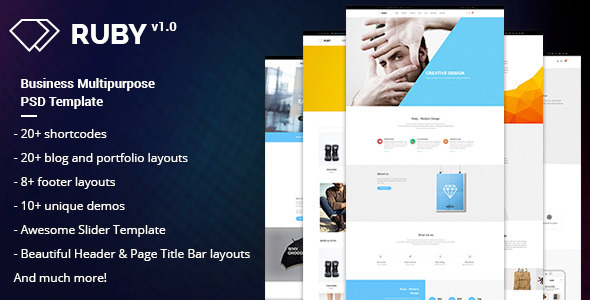 RUBY -  Business Multipurpose PSD Template