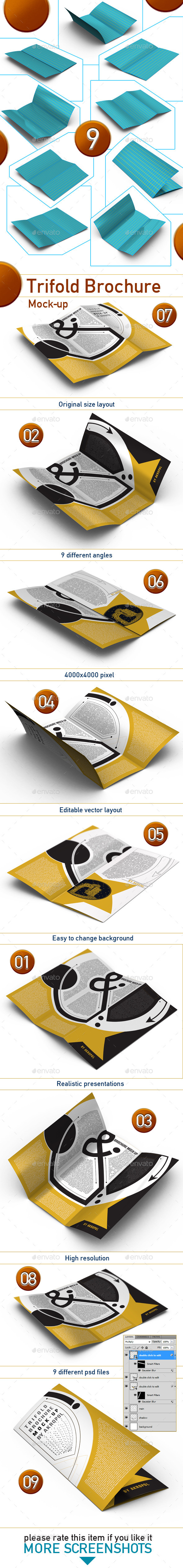 GraphicRiver Trifold Brochure Mock Up 11392650 GraphicRiver Trifold Brochure Mock Up 11392650