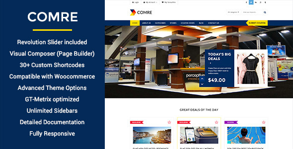 Download Comre - Coupon Codes, Affiliates, Discounts & Deals WordPress Theme