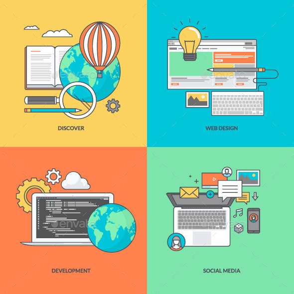 GraphicRiver Set of Color Line Icons for Web Development 11393274 GraphicRiver Set of Color Line Icons for Web Development 11393274