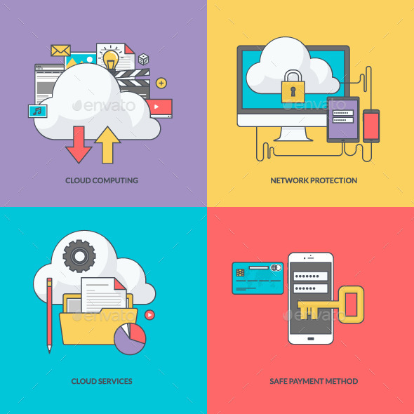 GraphicRiver Set of Color Line Icons for Internet Security 11393329 GraphicRiver Set of Color Line Icons for Internet Security 11393329