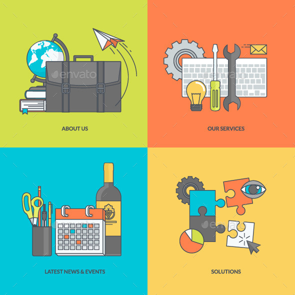 GraphicRiver Set of Color Line Icons for Web Page Design 11393332 GraphicRiver Set of Color Line Icons for Web Page Design 11393332