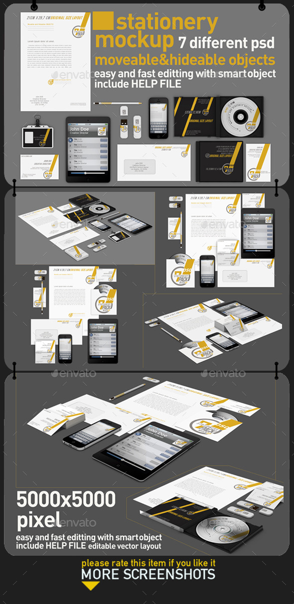 GraphicRiver Stationery Pack Mock Up 11393846 GraphicRiver Stationery Pack Mock Up 11393846
