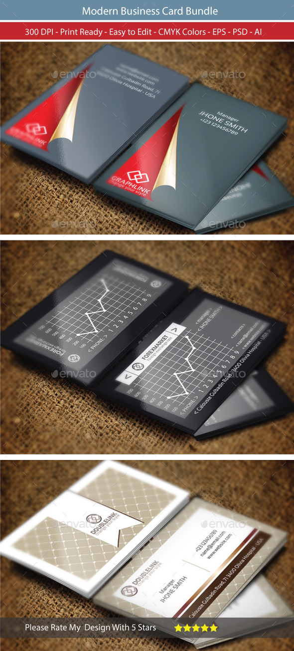 GraphicRiver Modern Business Card Bundle 11393917 GraphicRiver Modern Business Card Bundle 11393917