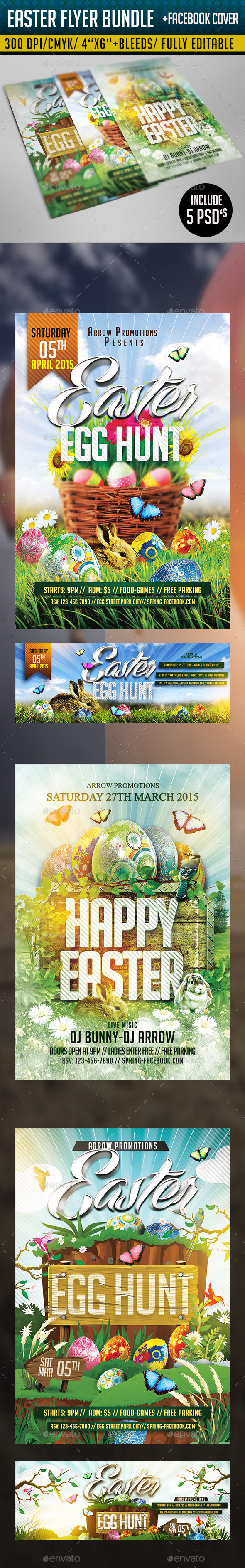 GraphicRiver Easter Flyer Bundle 11331494 GraphicRiver Easter Flyer Bundle 11331494