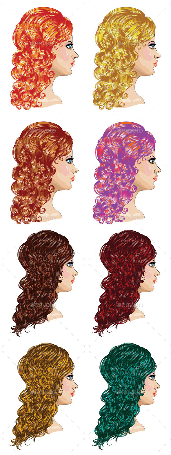 GraphicRiver Curly Hairstyle 11394221 GraphicRiver Curly Hairstyle 11394221