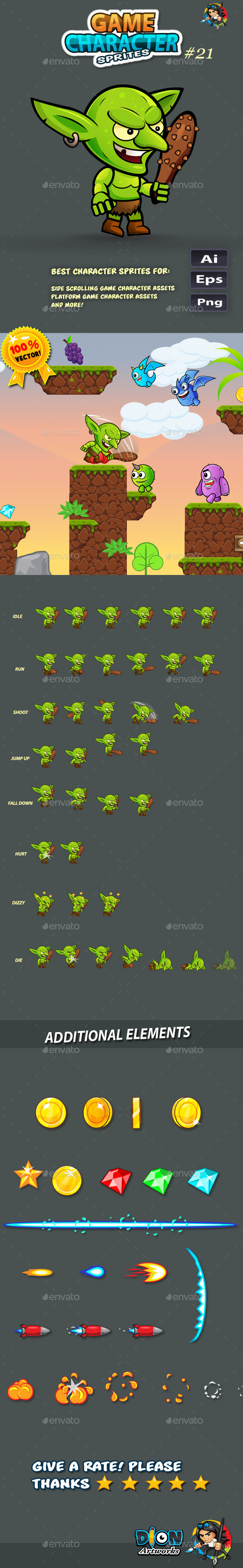 GraphicRiver Goblin 2D Game Character Sprites 21 11394958 GraphicRiver Goblin 2D Game Character Sprites 21 11394958