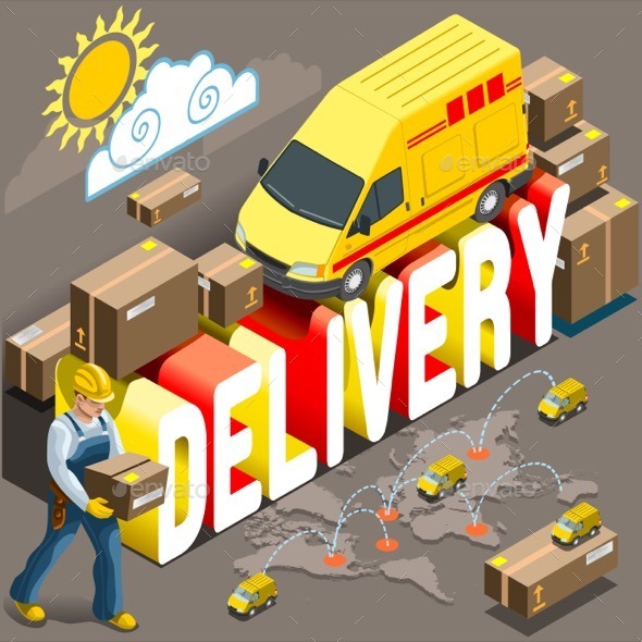 GraphicRiver Isometric Flat Express Delivery Services 3d 11395331 GraphicRiver Isometric Flat Express Delivery Services 3d 11395331