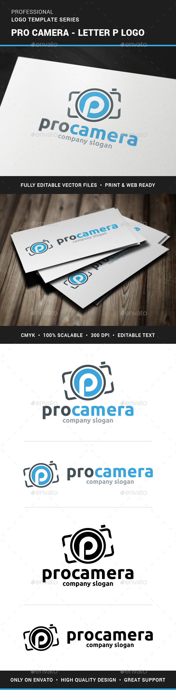 Pro Camera - Letter P logo (Letters)