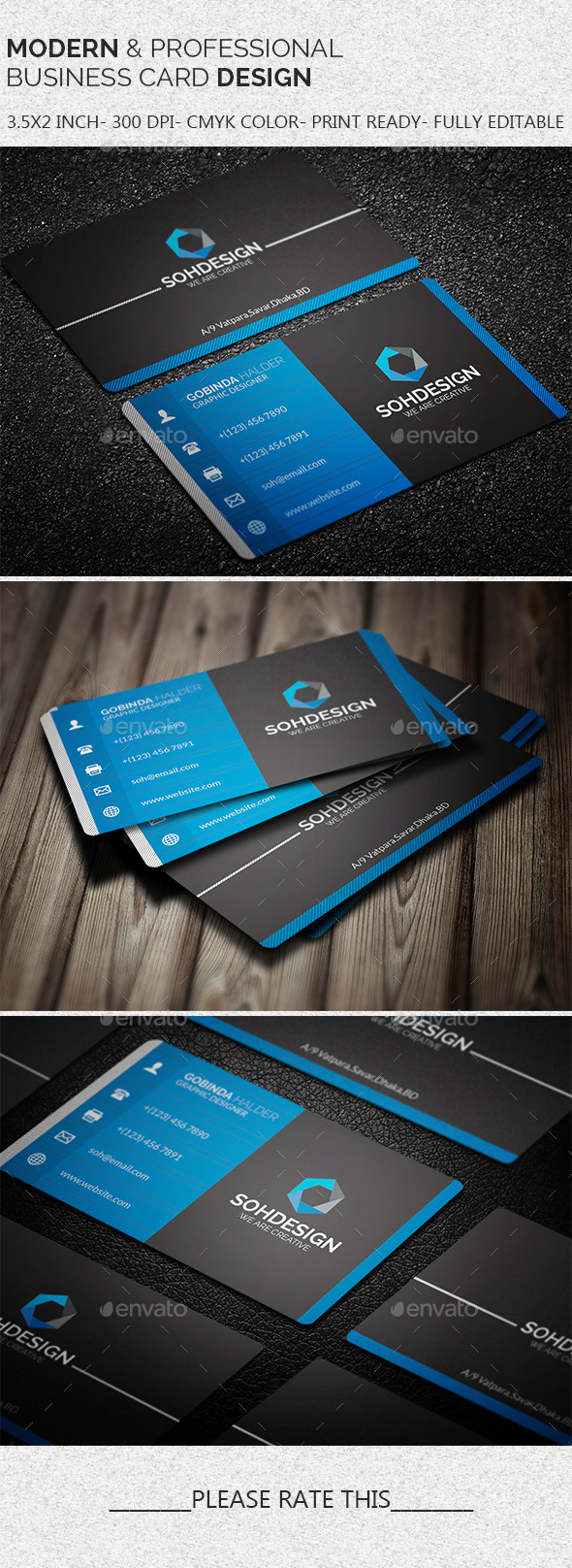 GraphicRiver Modern & Professional Business Card Template 11395945 GraphicRiver Modern & Professional Business Card Template 11395945
