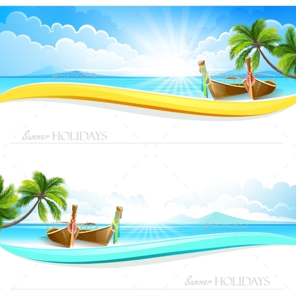 GraphicRiver Paradise Island Backgrounds 11396041 GraphicRiver Paradise Island Backgrounds 11396041
