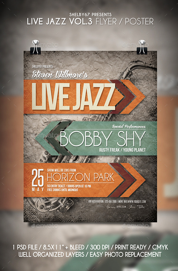 GraphicRiver Live Jazz Flyer Templates Vol.3 11396458 GraphicRiver Live Jazz Flyer Templates Vol.3 11396458