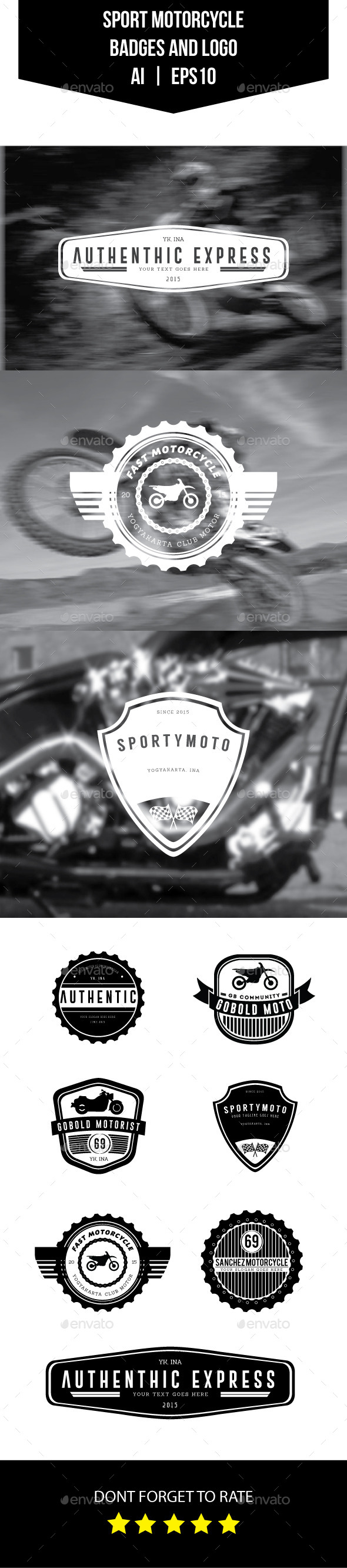 GraphicRiver Sport Motorcycle Badges and Logo 11399989 GraphicRiver Sport Motorcycle Badges and Logo 11399989