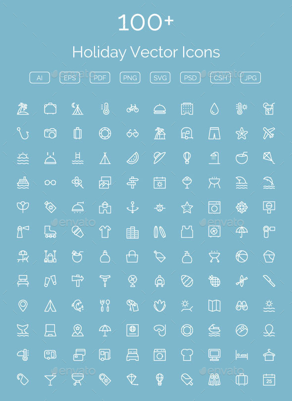 GraphicRiver 100& Holiday Vector Icons 11400471 GraphicRiver 100& Holiday Vector Icons 11400471