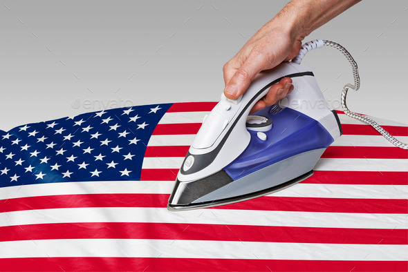 smooth out the wrinkles of Flag-USA