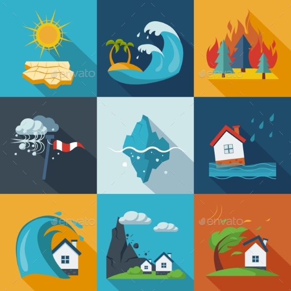 GraphicRiver Natural Disaster Icons 11400926 GraphicRiver Natural Disaster Icons 11400926