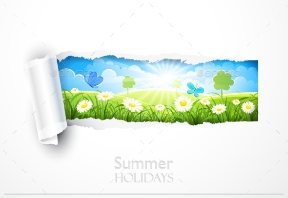 Natural Background with Flowers (Seasons)