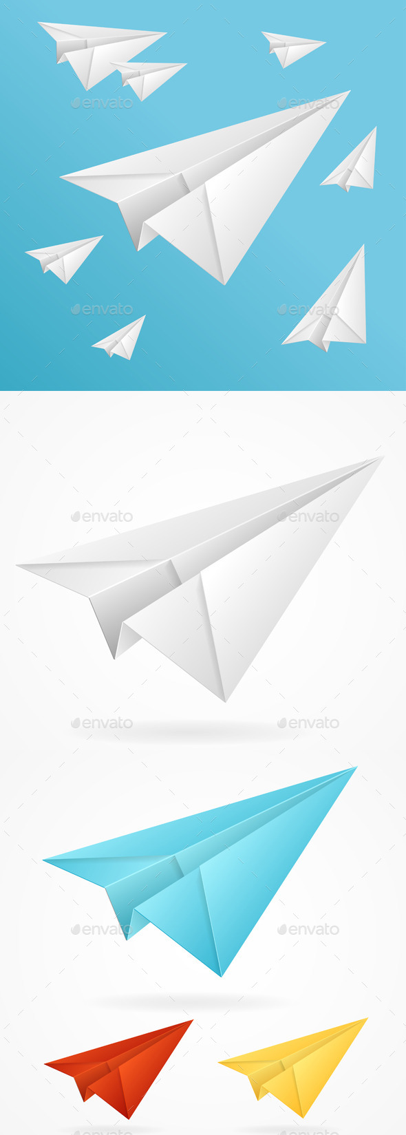 White Paper Planes in the Sky (Travel)