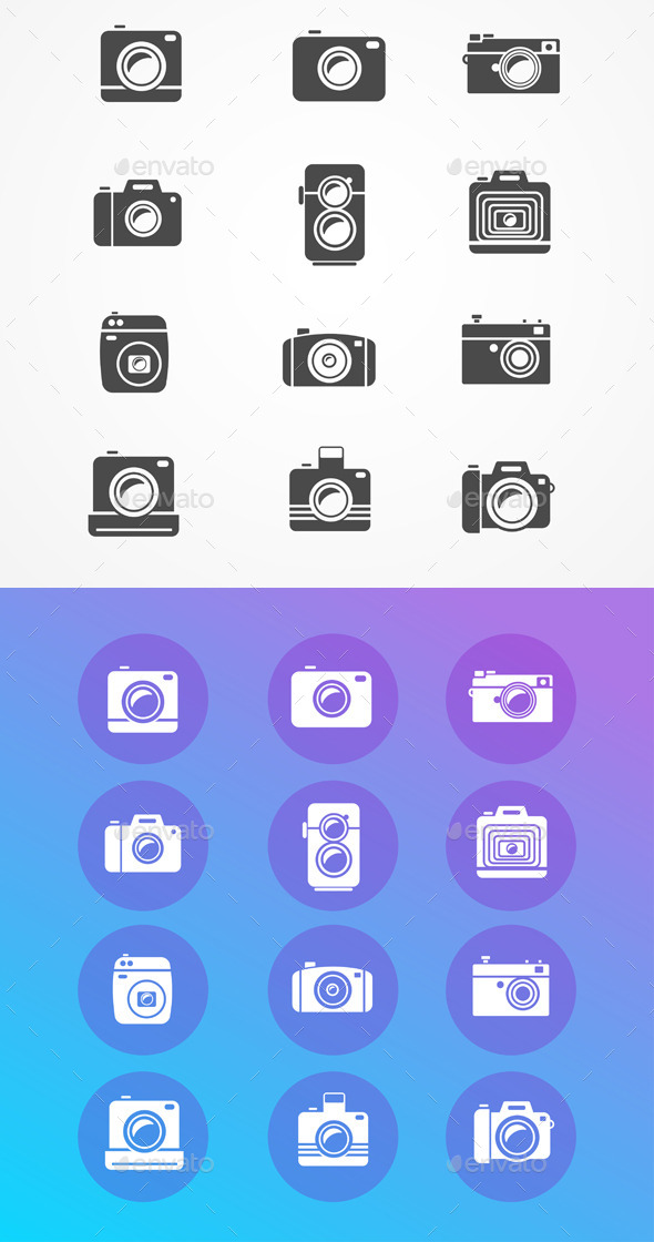 GraphicRiver Photo Camera Icons Set 11401547 GraphicRiver Photo Camera Icons Set 11401547