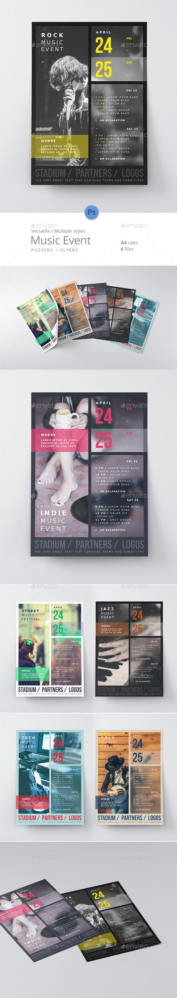 GraphicRiver 6 Music Event Poster Flyer Templates 11326153 GraphicRiver 6 Music Event Poster Flyer Templates 11326153