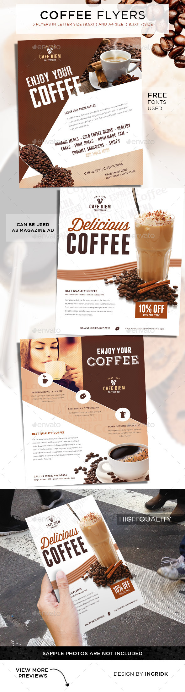 GraphicRiver Premium Coffee Flyers Magazine Ad 11401803 GraphicRiver Premium Coffee Flyers Magazine Ad 11401803