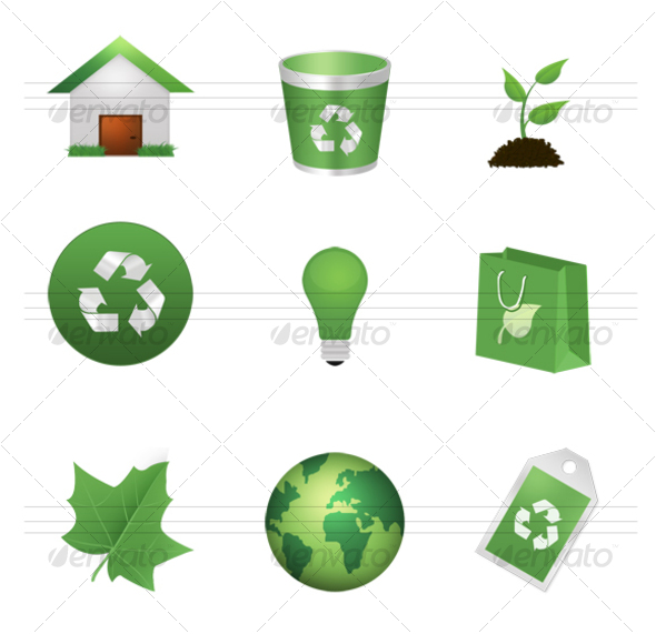 Green Environment Icons - Web Icons