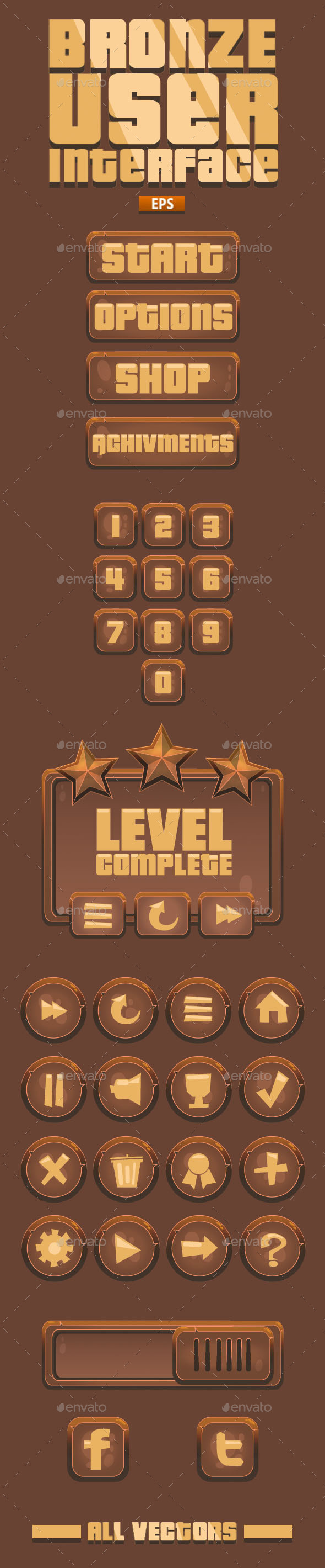 GraphicRiver Bronze VideoGame UI 41 Items- 11403405 GraphicRiver Bronze VideoGame UI 41 Items- 11403405