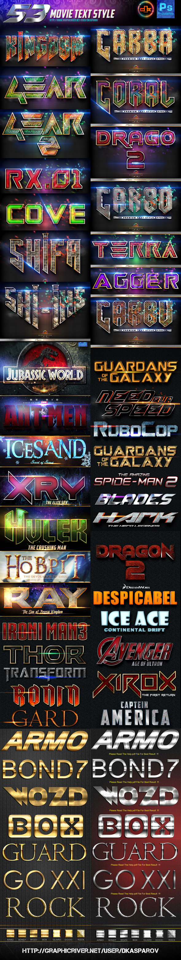 GraphicRiver 53 Movie Text Style Bundle 11403818 GraphicRiver 53 Movie Text Style Bundle 11403818