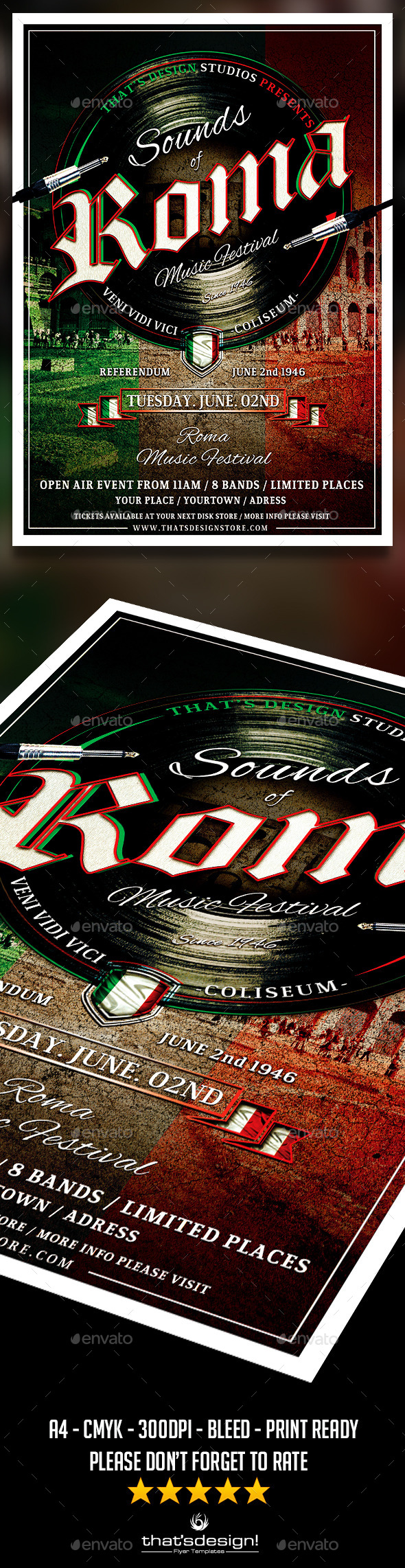 GraphicRiver Sounds of Roma Flyer Poster Template 11404224 GraphicRiver Sounds of Roma Flyer Poster Template 11404224