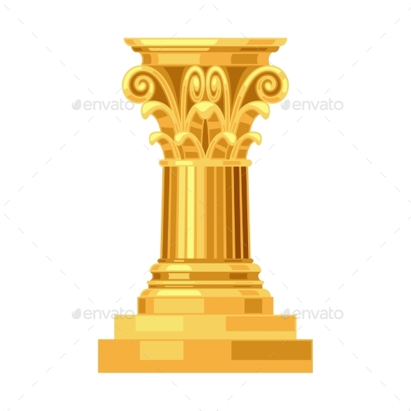 GraphicRiver Corinthian Realistic Antique Greek Gold Column 11406310 GraphicRiver Corinthian Realistic Antique Greek Gold Column 11406310
