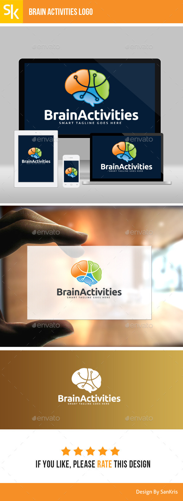 Brain Activity Logo (Symbols)