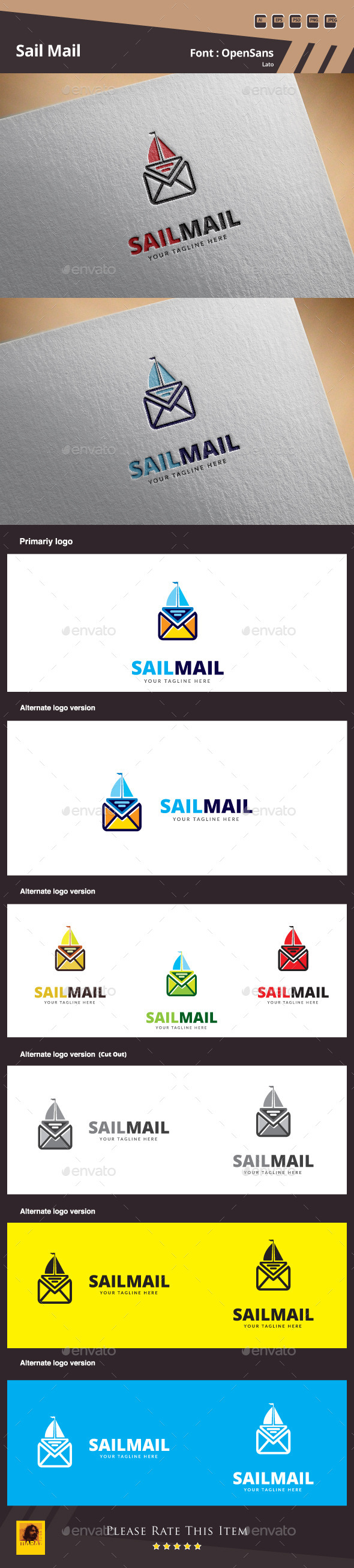 Sail Mail Logo Template (Symbols)