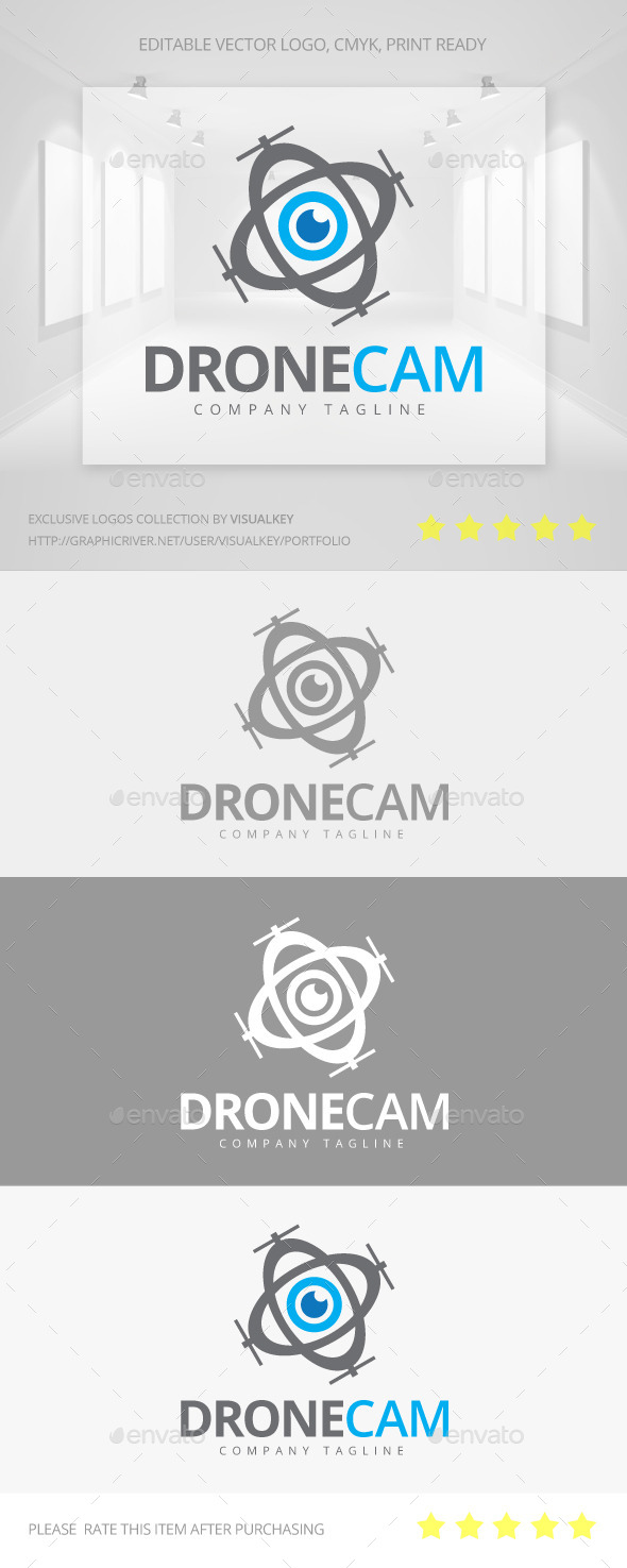GraphicRiver Drone Camera Logo 11323190 GraphicRiver Drone Camera Logo 11323190