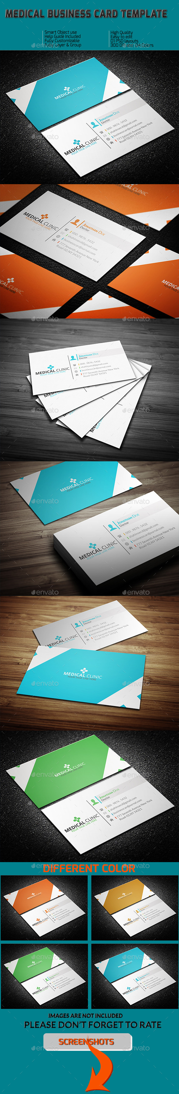 Medical Business Card Template (Corporate)