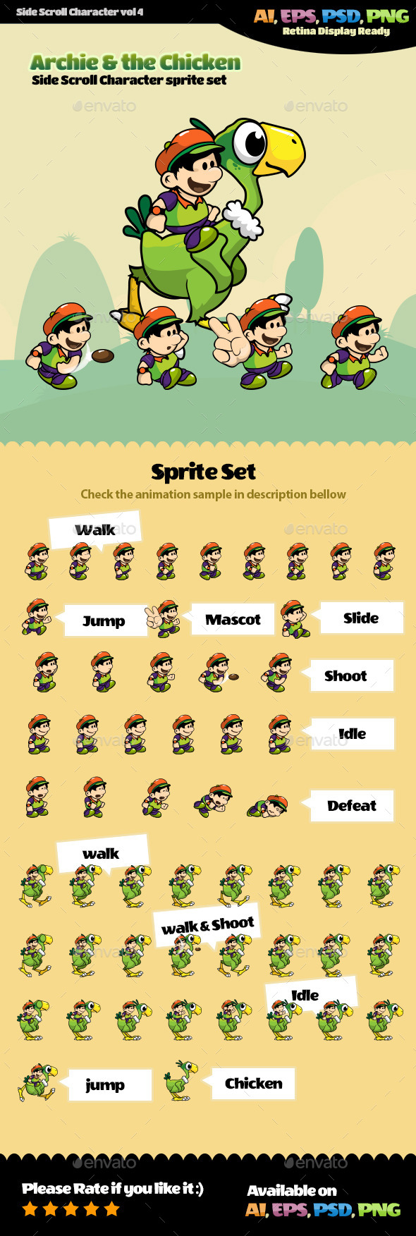 GraphicRiver Side Scroll Character Vol 04 11409195 GraphicRiver Side Scroll Character Vol 04 11409195